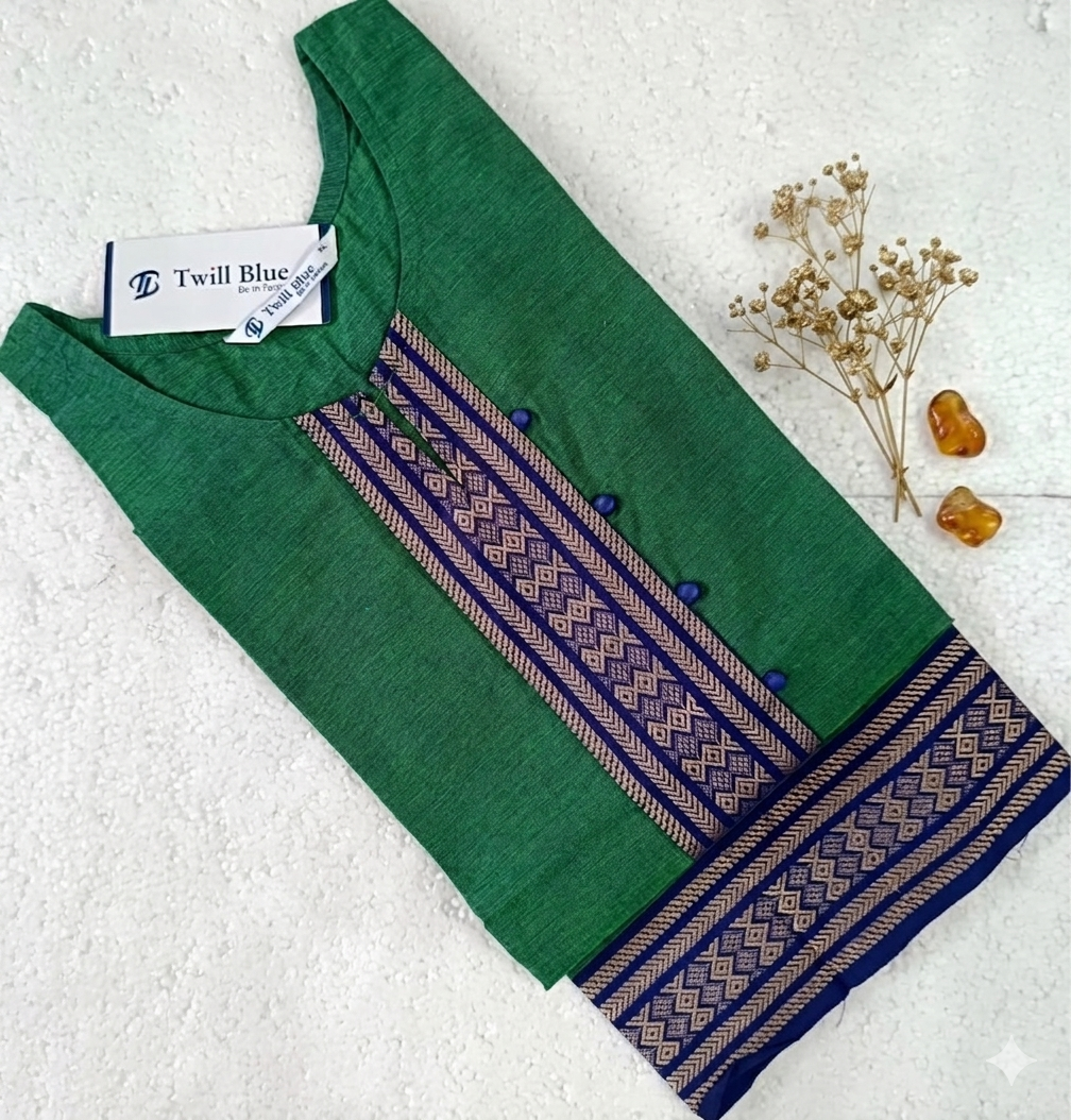 Chettinad cotton kurti with border