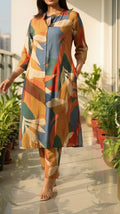Earthy tone coord set/kurta pant set