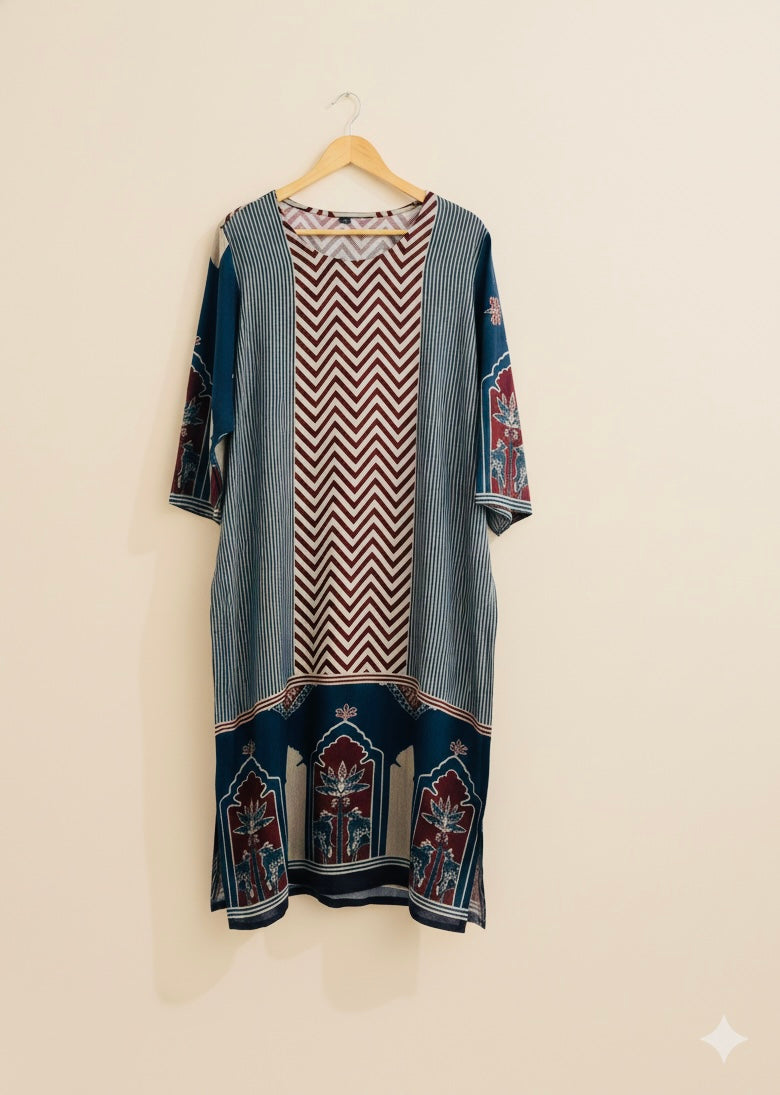 Beautiful chevron print kurti
