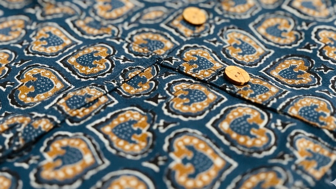 Women block print coord set with pocket