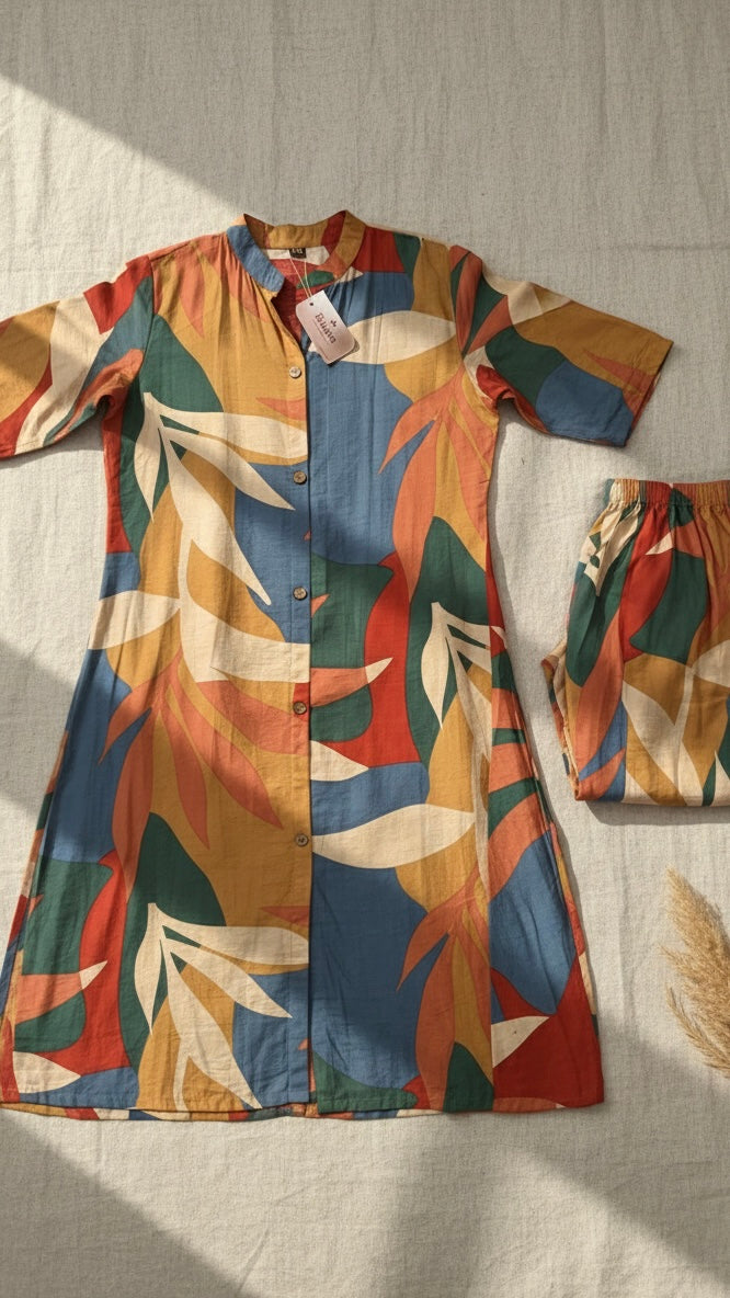 Earthy tone coord set/kurta pant set