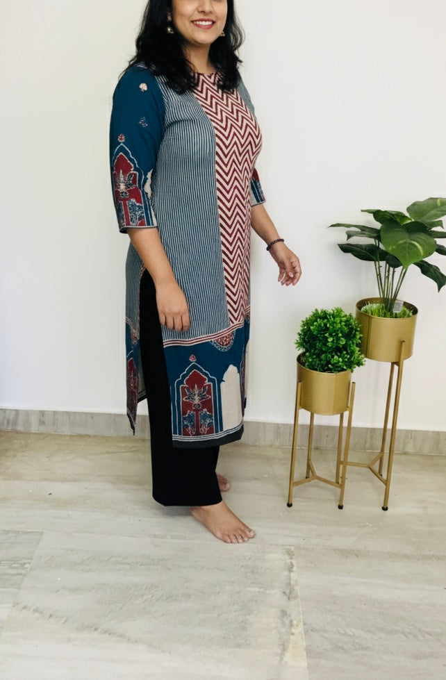 Beautiful chevron print kurti