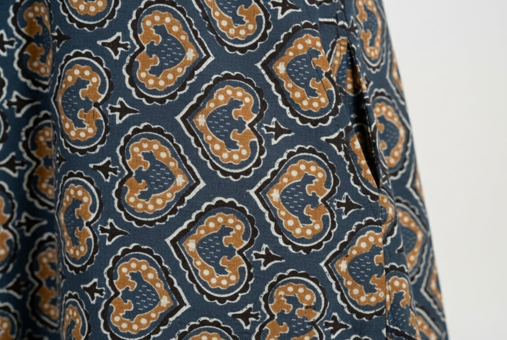 Women block print coord set with pocket