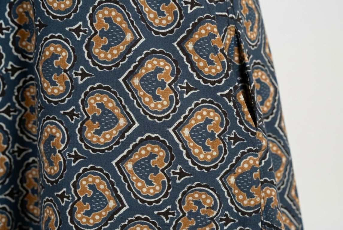 Women block print coord set with pocket