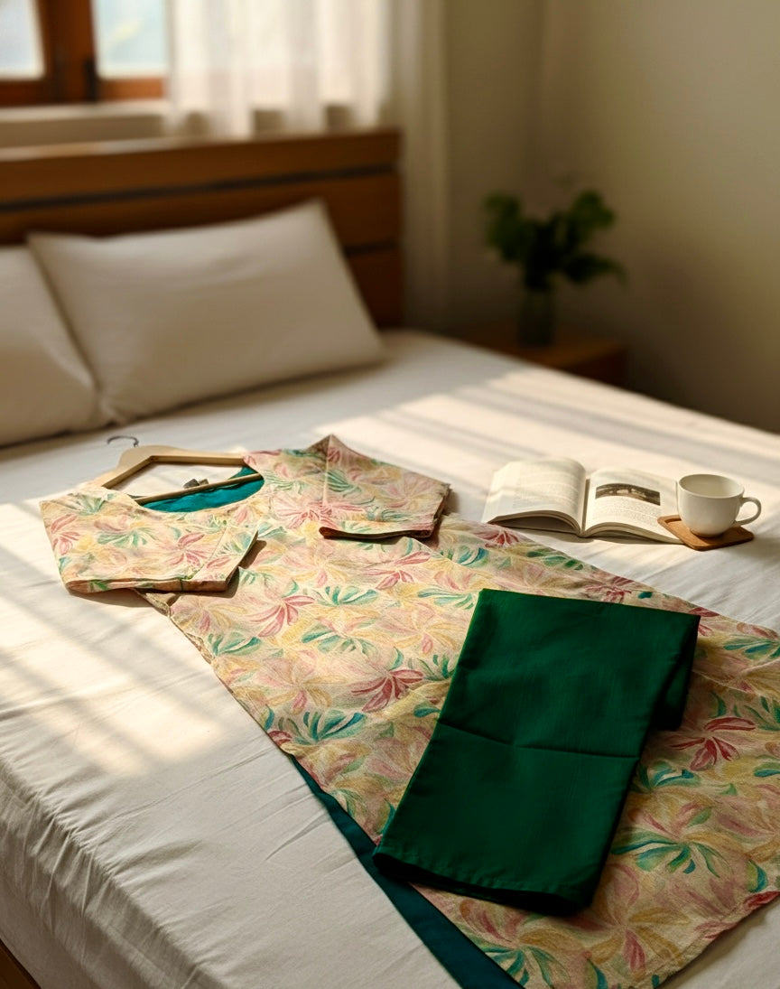 Tissue silk coord set/ kurta pant