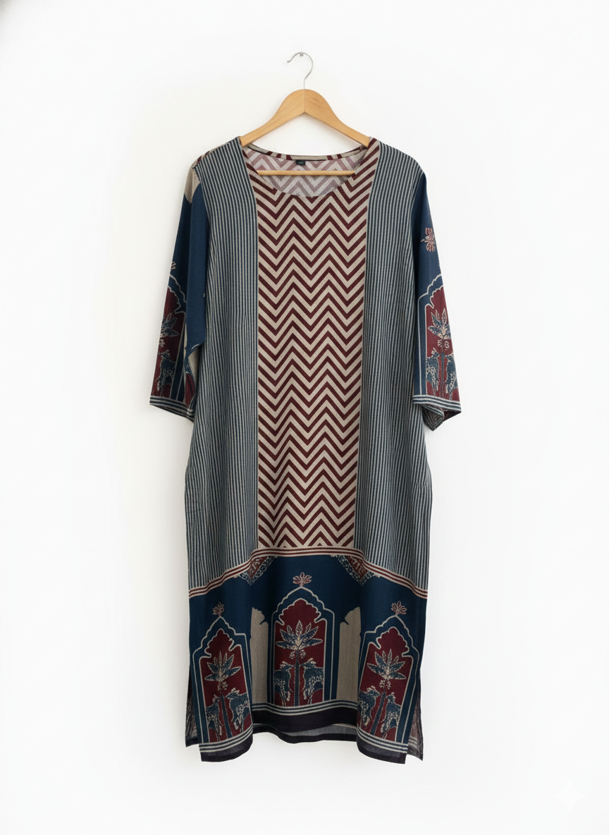 Beautiful chevron print kurti