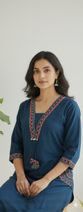 Embroidered coord set:kurta pant