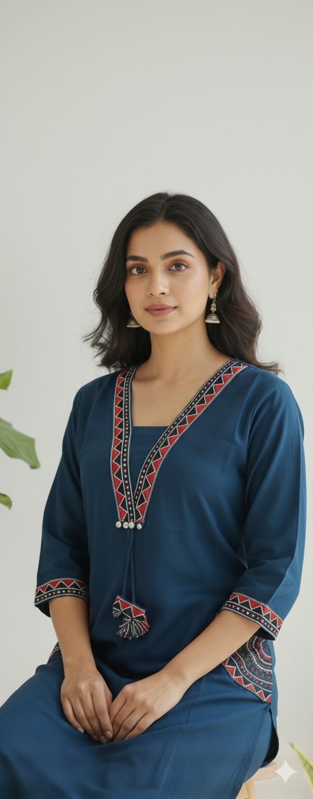 Embroidered coord set:kurta pant