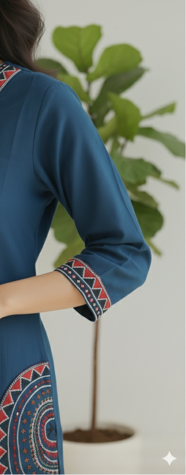 Embroidered coord set:kurta pant