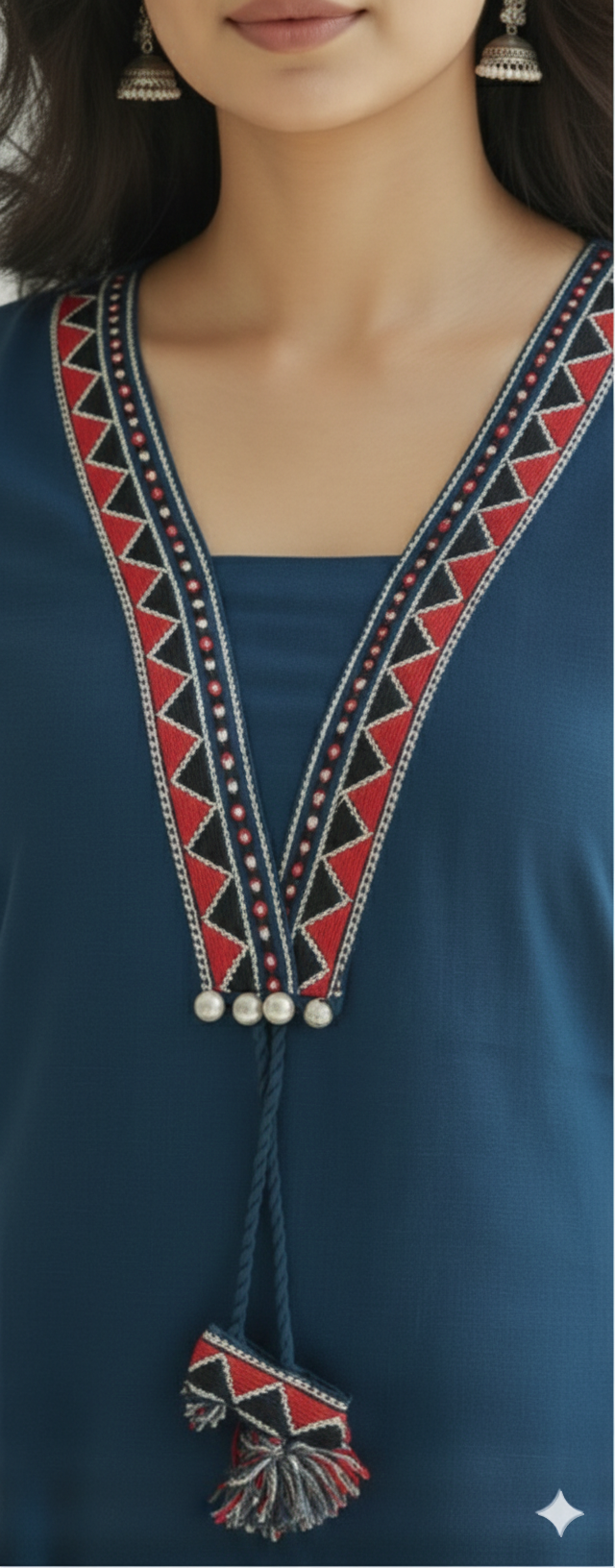 Embroidered coord set:kurta pant