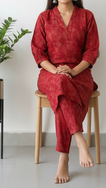 Women kurta with pant set/coord set