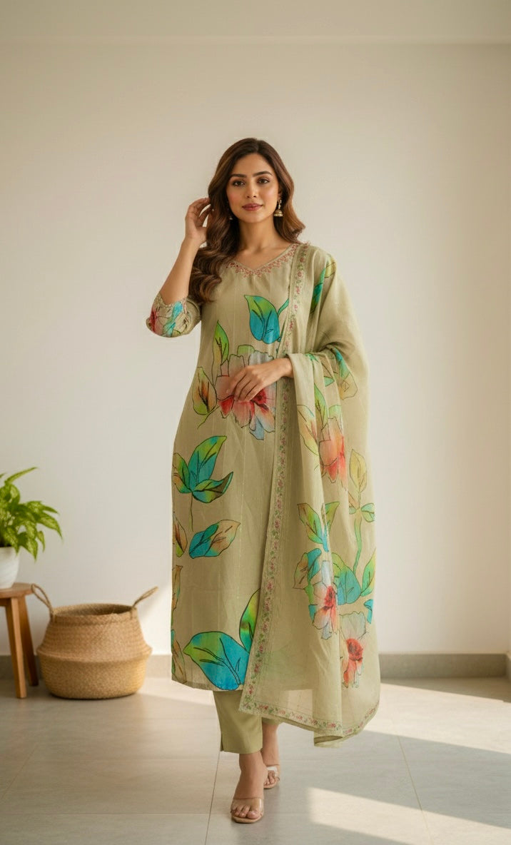 Women kurti set with duppata