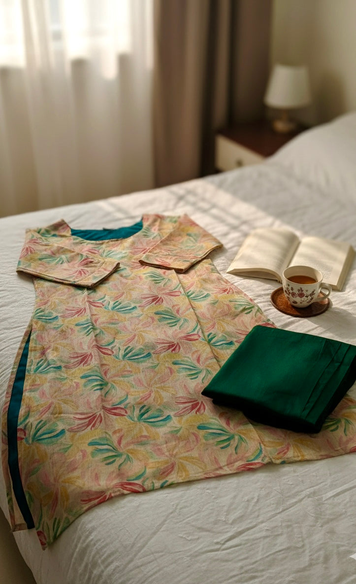 Tissue silk coord set/ kurta pant