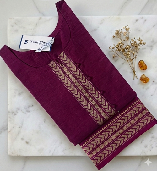 Chettinad cotton kurti with border