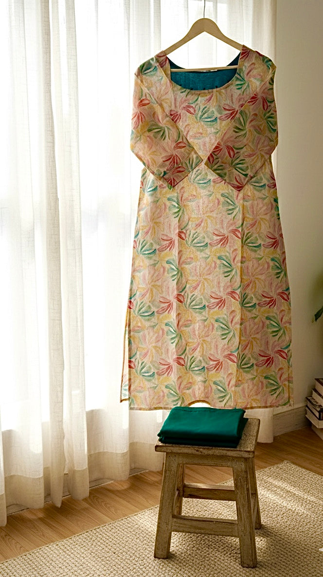 Tissue silk coord set/ kurta pant