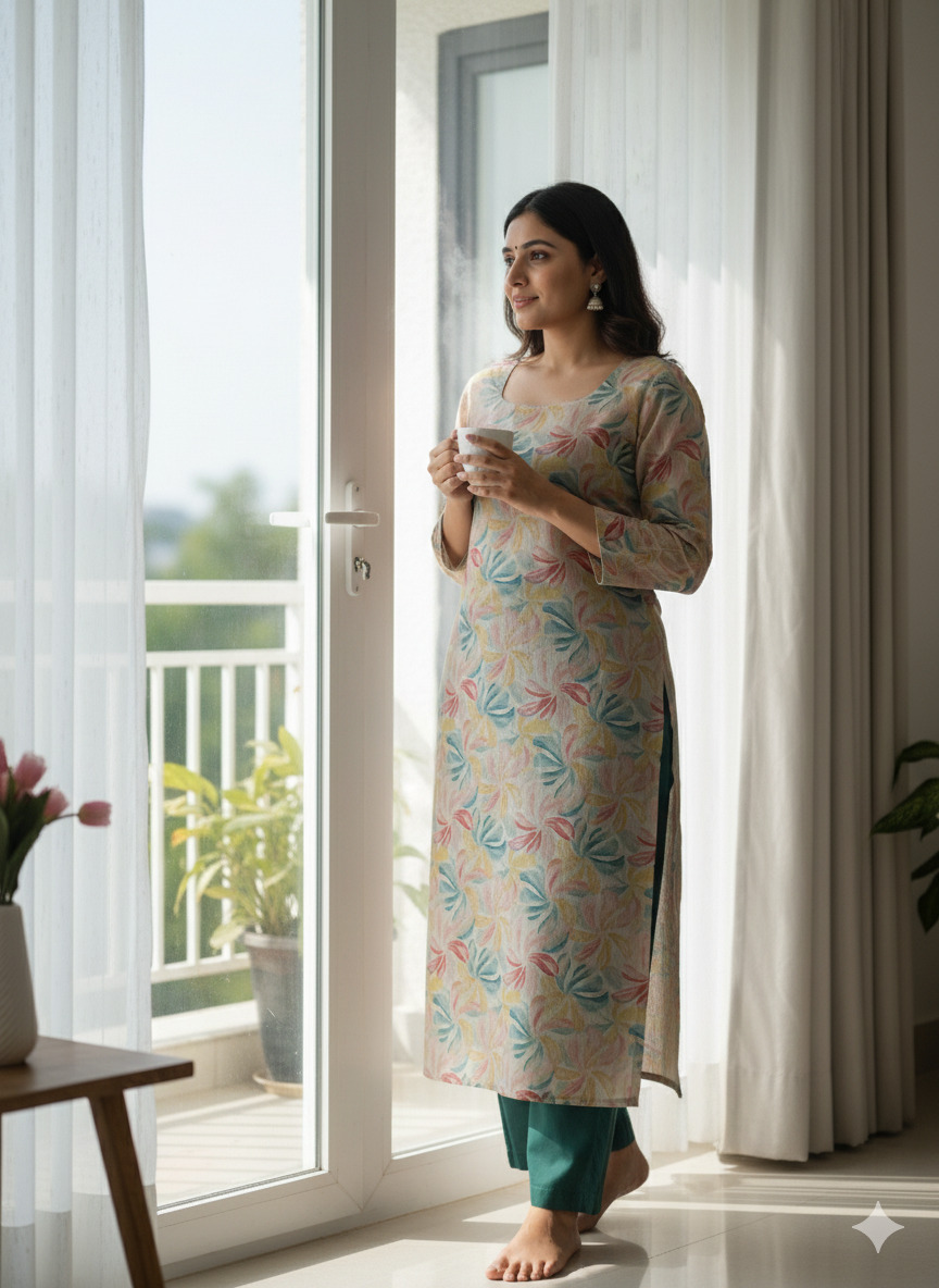 Tissue silk coord set/ kurta pant